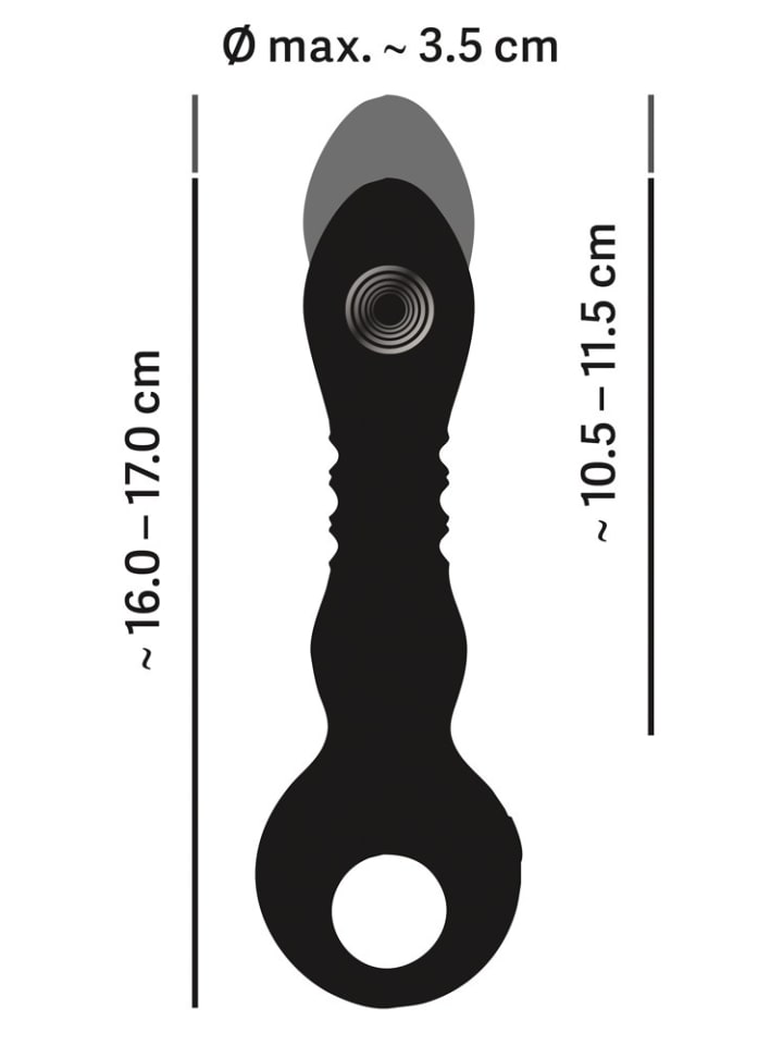 You2Toys Stoßvibrator Strong Thrusting Vibrator in schwarz günstig kaufen 17 cm