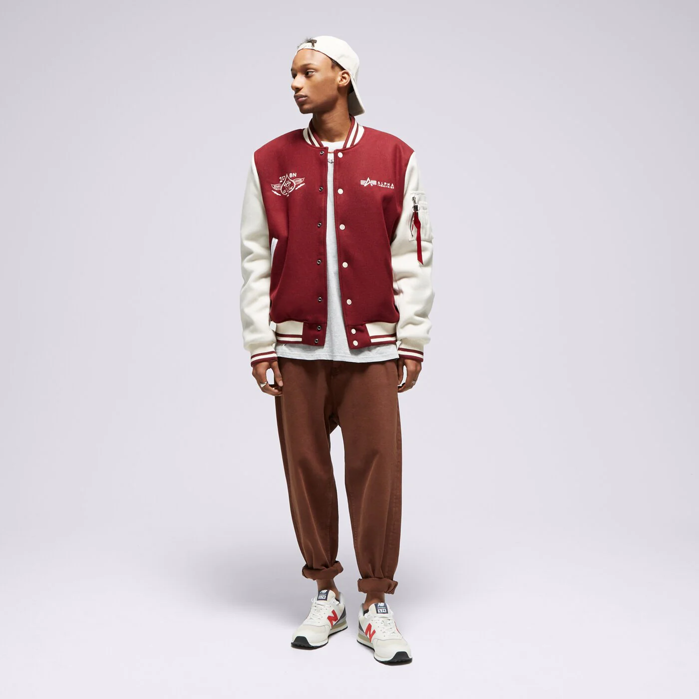 ALPHA INDUSTRIES JACKE VARSITY AIR FORCE Dunkelrot