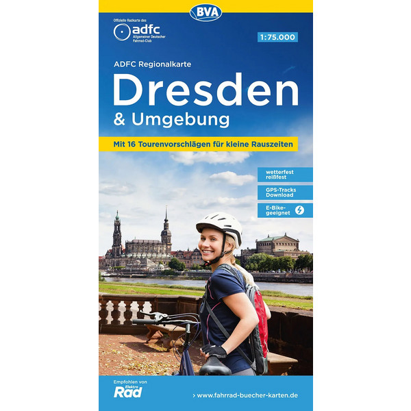 ADFC REGIONALKARTE DRESDEN &  UMGEBUNG MIT TOURENVORSCHLÄGEN - Fahrradkarte