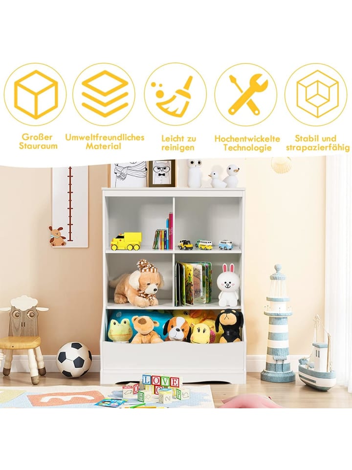 COSTWAY Spielzeugschrank in Weiß günstig kaufen onesize