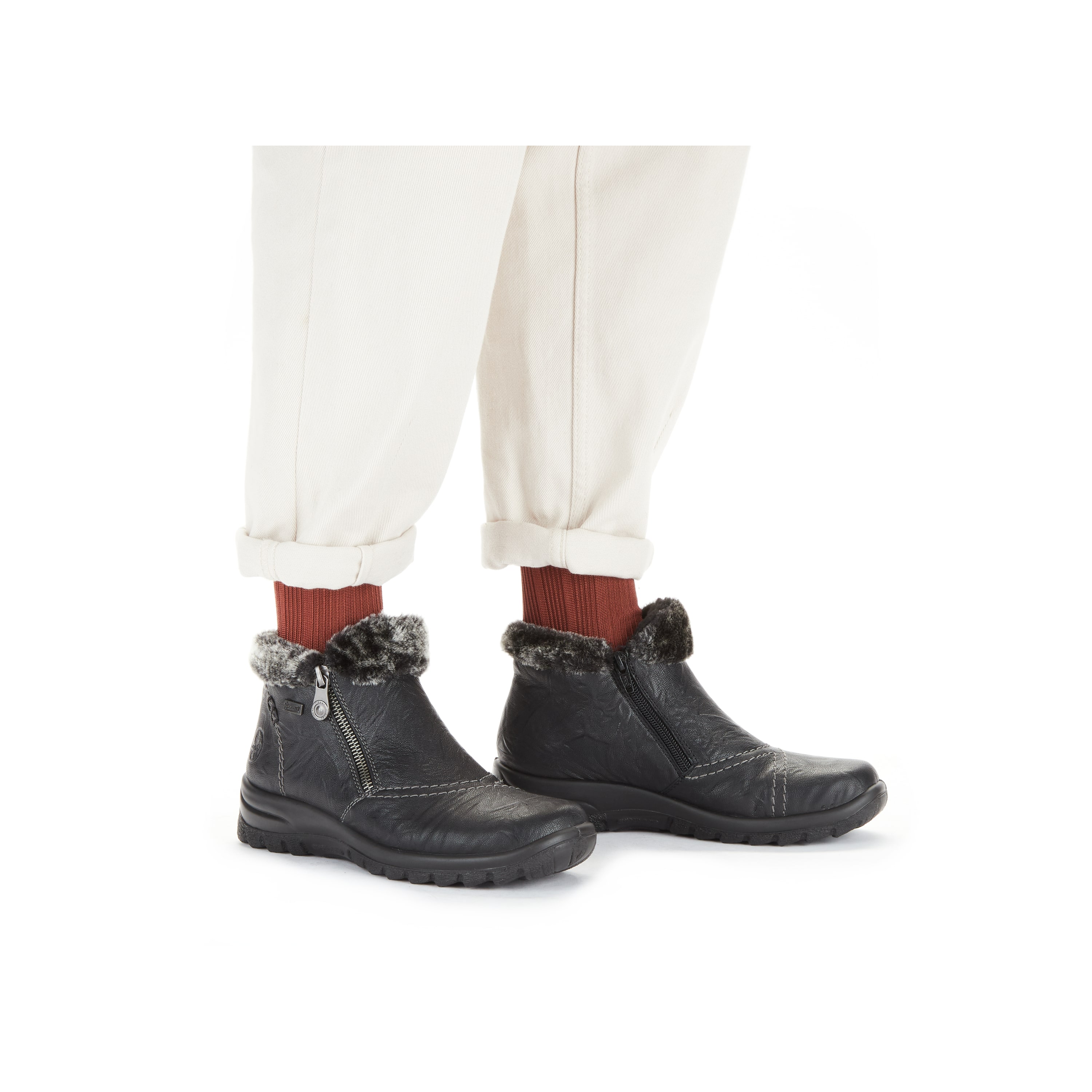 Rieker Damen Kurzstiefel tiefschwarz