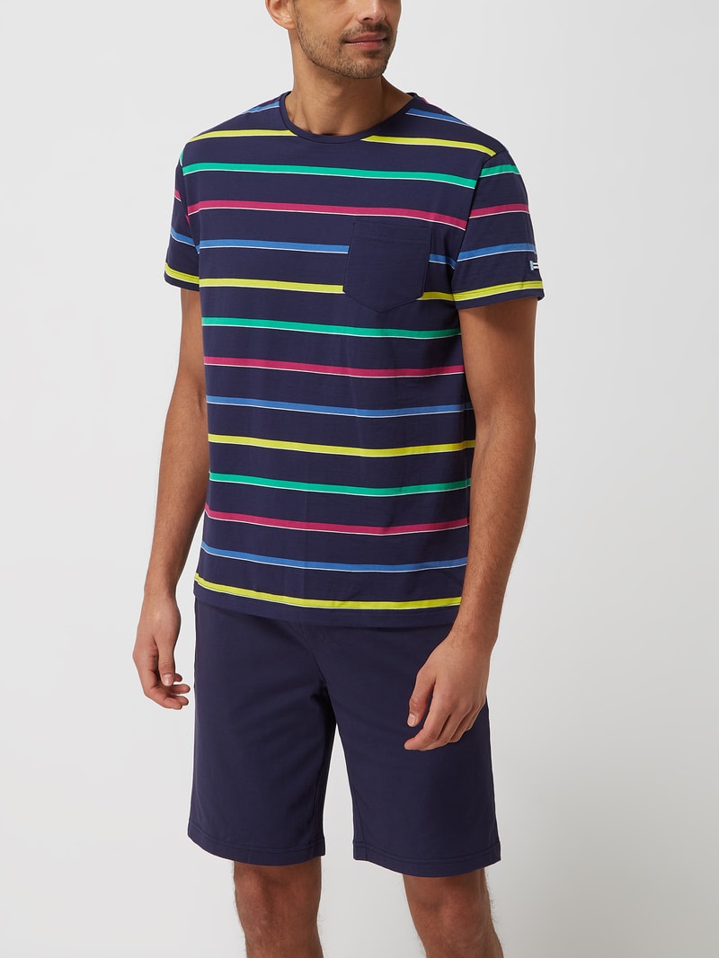 Pyjama aus Baumwolle in marineblau