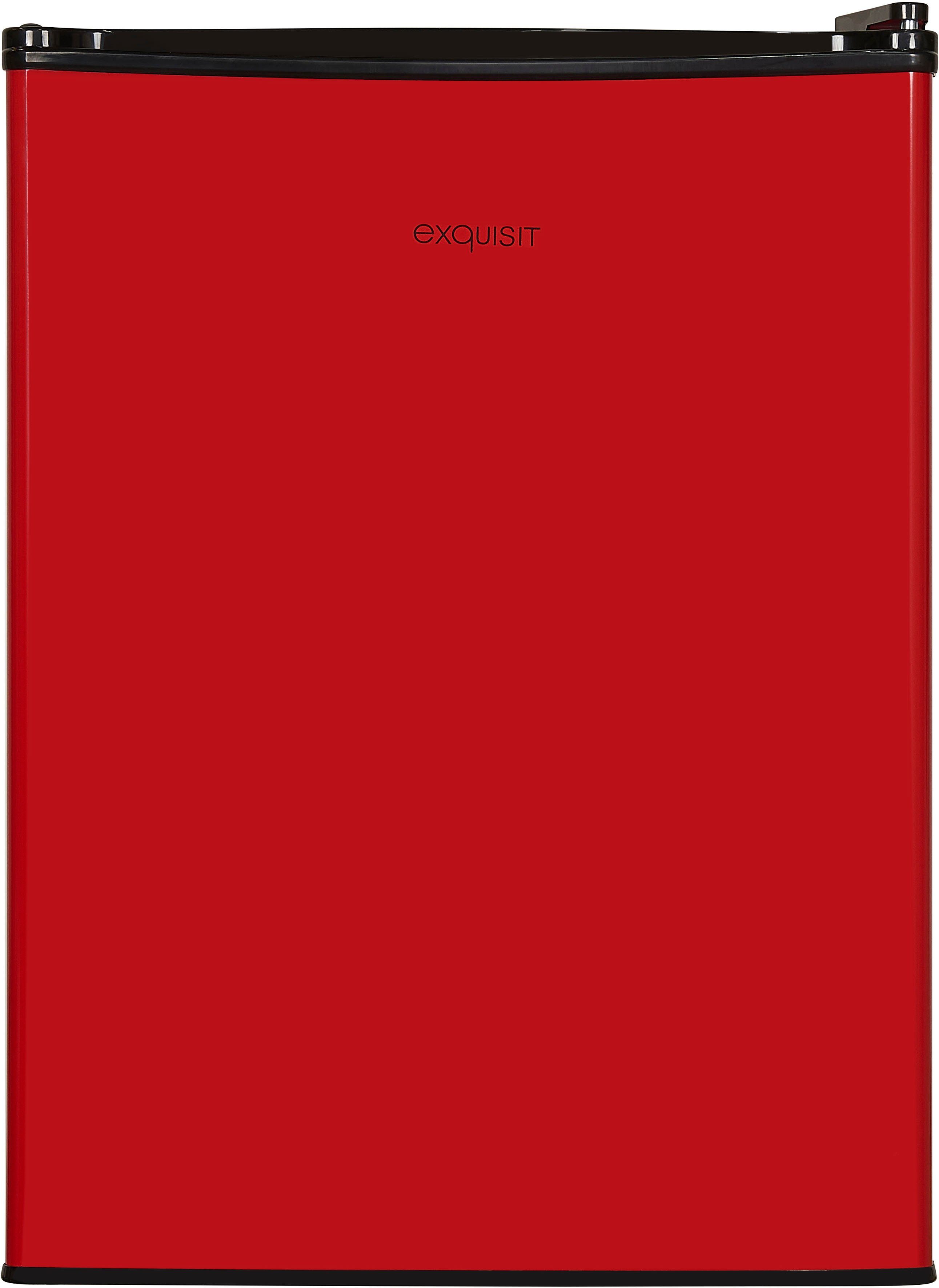 exquisit Kühlschrank KB60-V-090E rot, 62 cm hoch, 45 cm breit