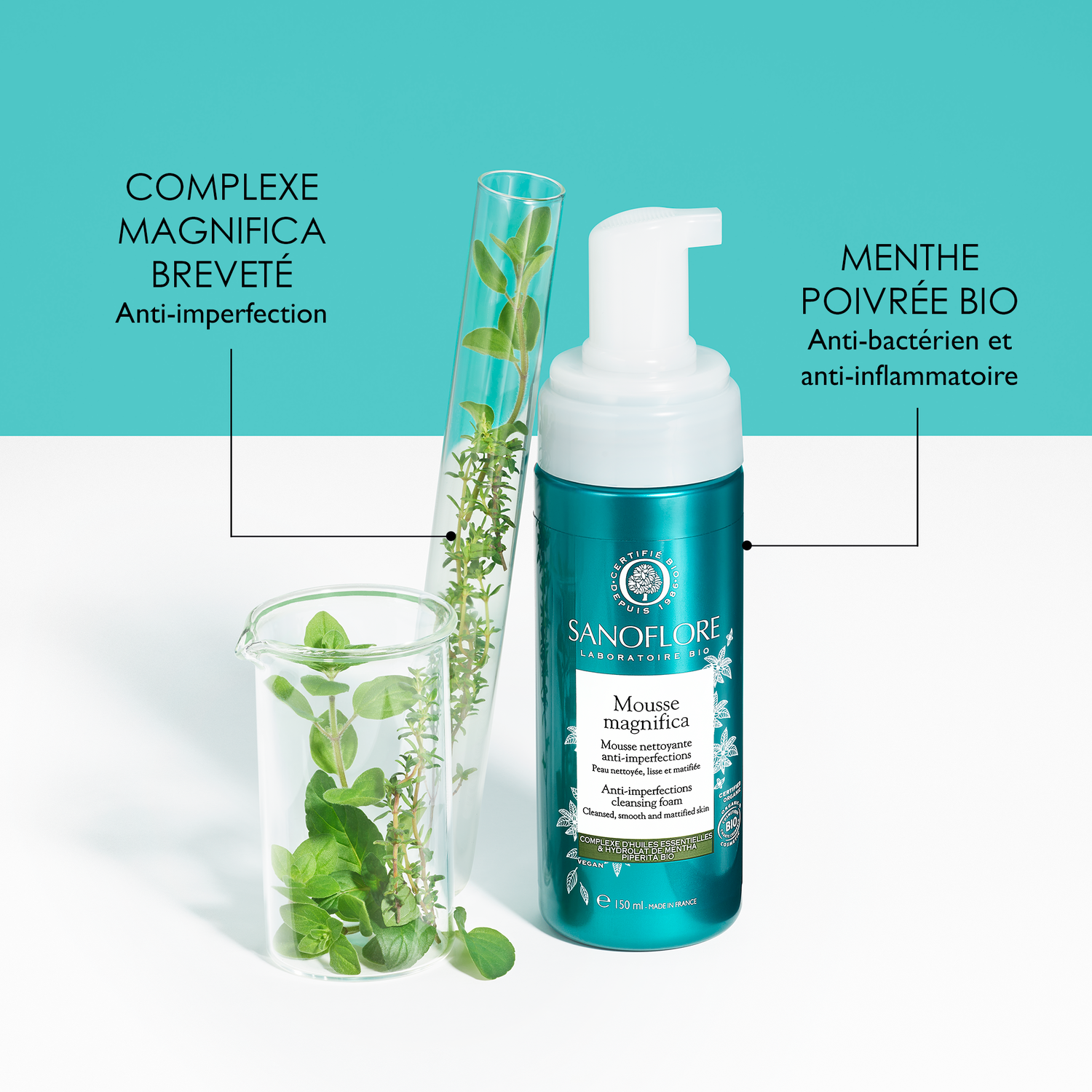 Sanoflore Mousse Magnifica Nettoyant Purifiant 150 ml