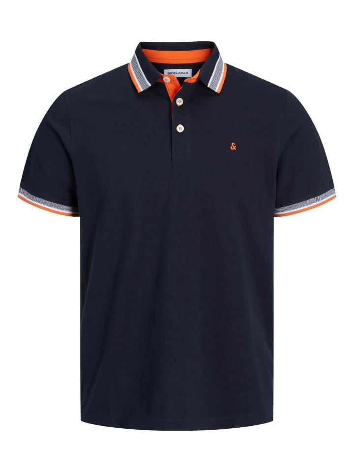 JACK & JONES PLUS Poloshirt in Black Navy günstig kaufen