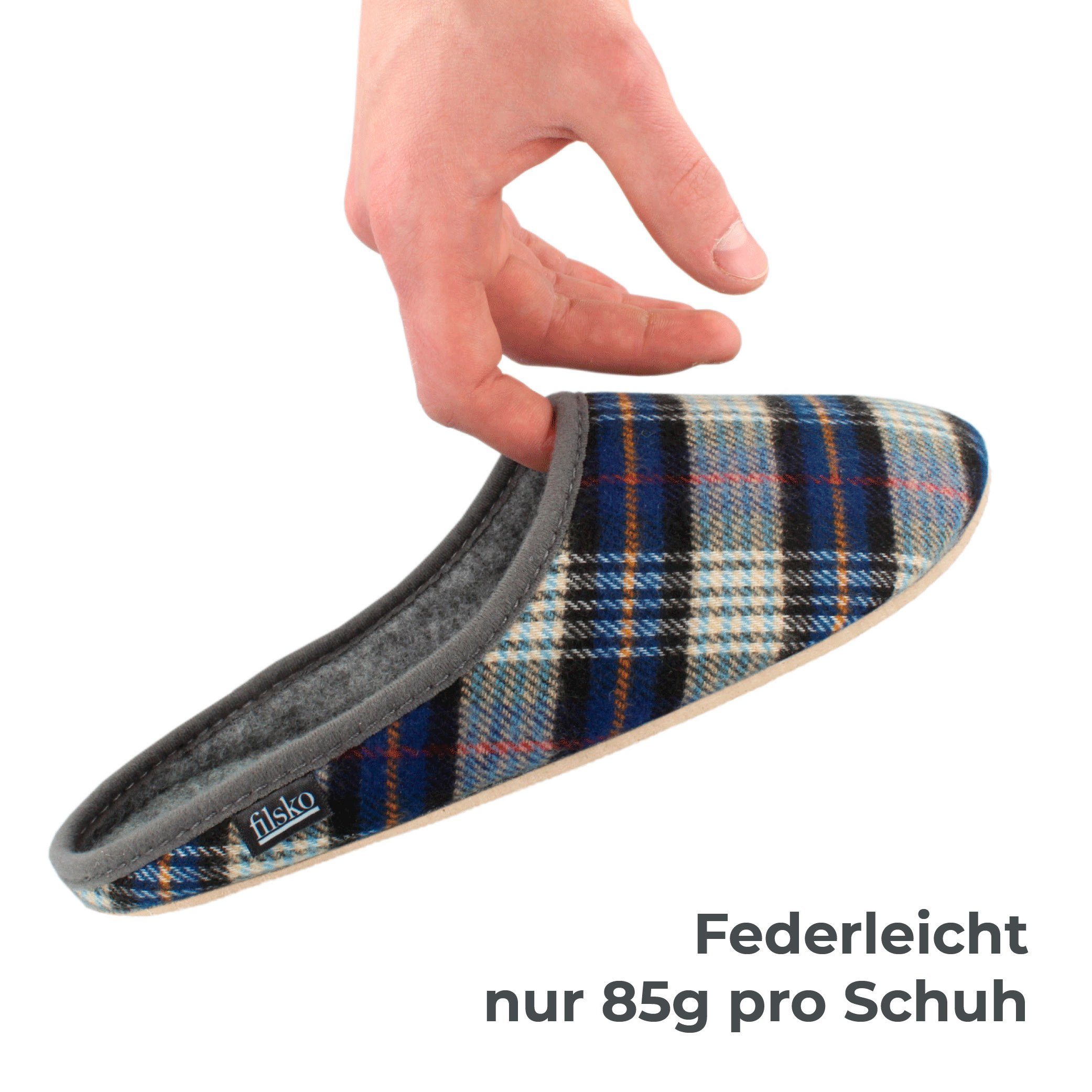 filsko Filzpantoffeln, Hausschuhe Herren, Hausschuhe Damen, federleicht & bequem nur 75g, 36 bis 48 EU, 5mm Gummisohle, Für jeden Fuß geeignet, Filzhausschuhe, Hausschuhe Kinder Mädchen Junge Hausschuh warme Hausschuhe, mit Gummisohle