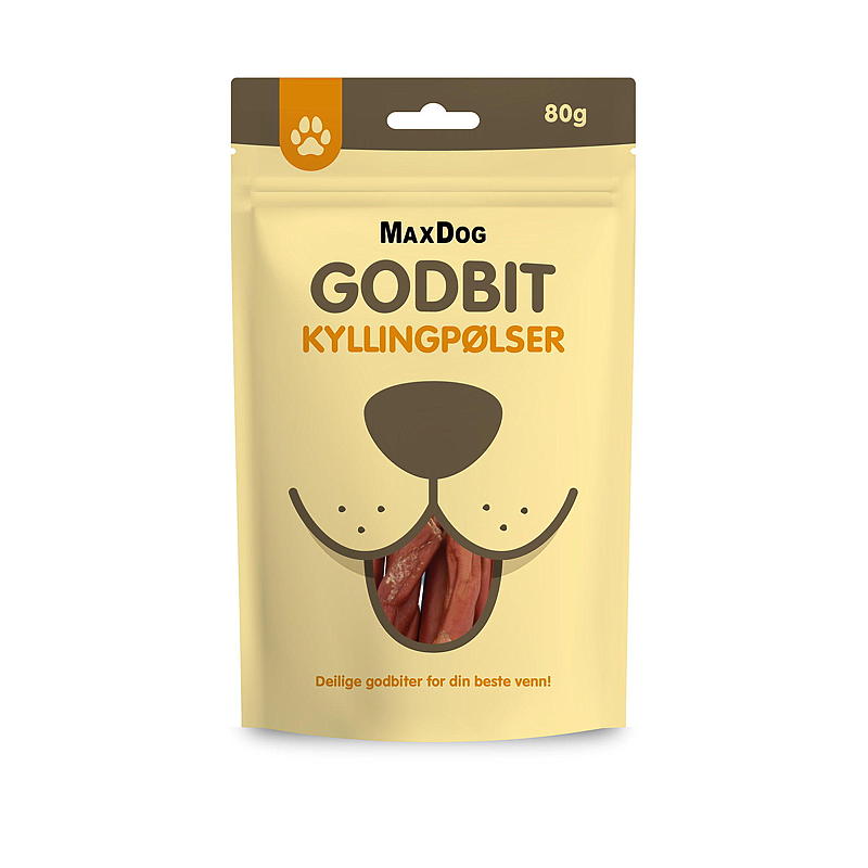 MaxDog Hundesnacks 80 g Kyllingpølser små MaxDog