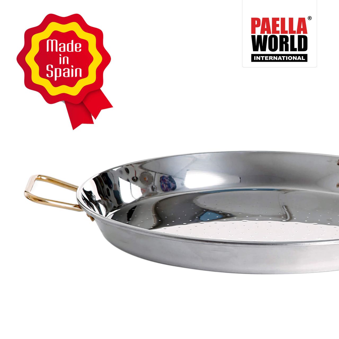 PaellaWorld International Paella World Original spanische Paella Pfanne Typ Valenciana 70cm Edelstahl