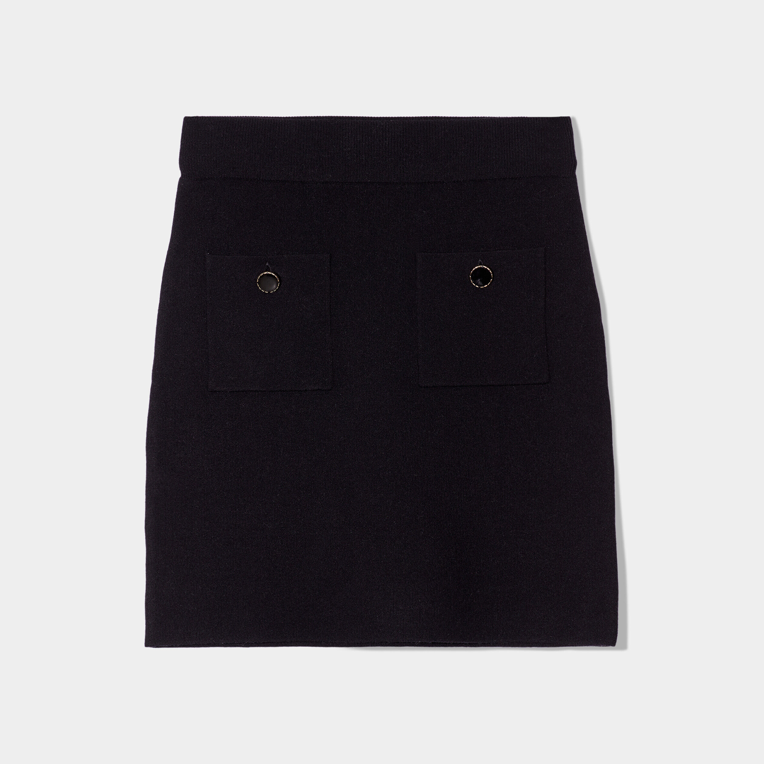 Jupe droite tricotée noir femme | Cache Cache