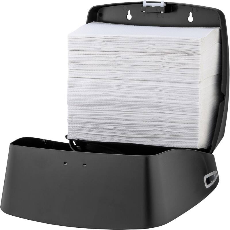 Falthandtuchspender 5730 Edelstahl, ABS-Kunststoff Abschließbar Silber 23,5 x 15 x 32,5 cm