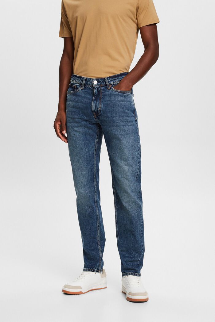 Gerade Jeans mit mittelhohem Bund