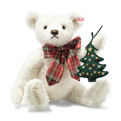 Weihnachtsteddybär, 32 cm, weiß