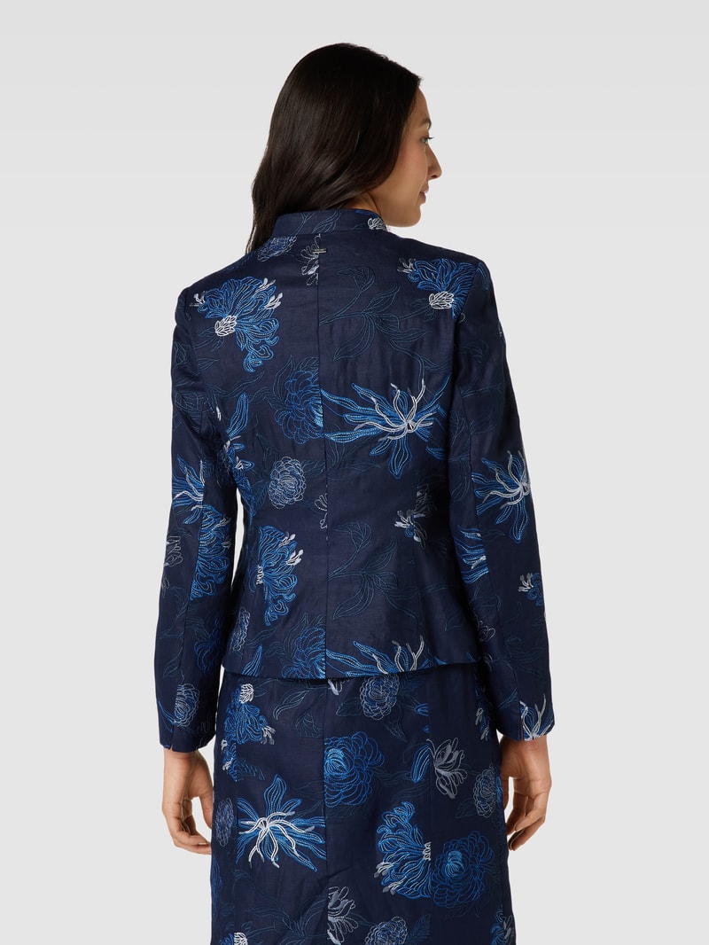 Blazer mit Allover-Muster in marineblau