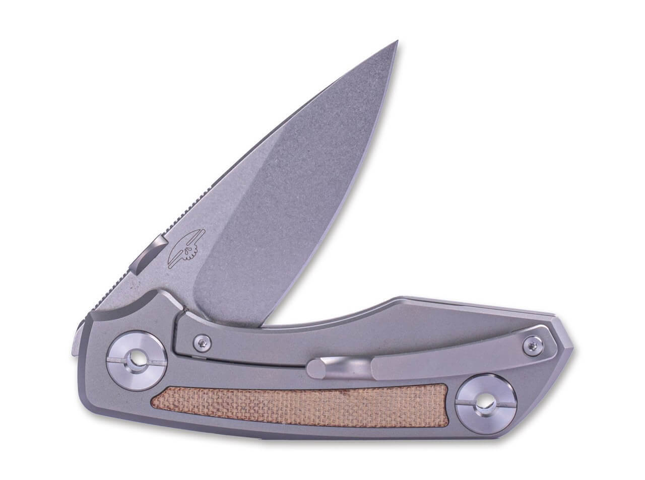Delta Frame Lock TC4 Micarta Natural