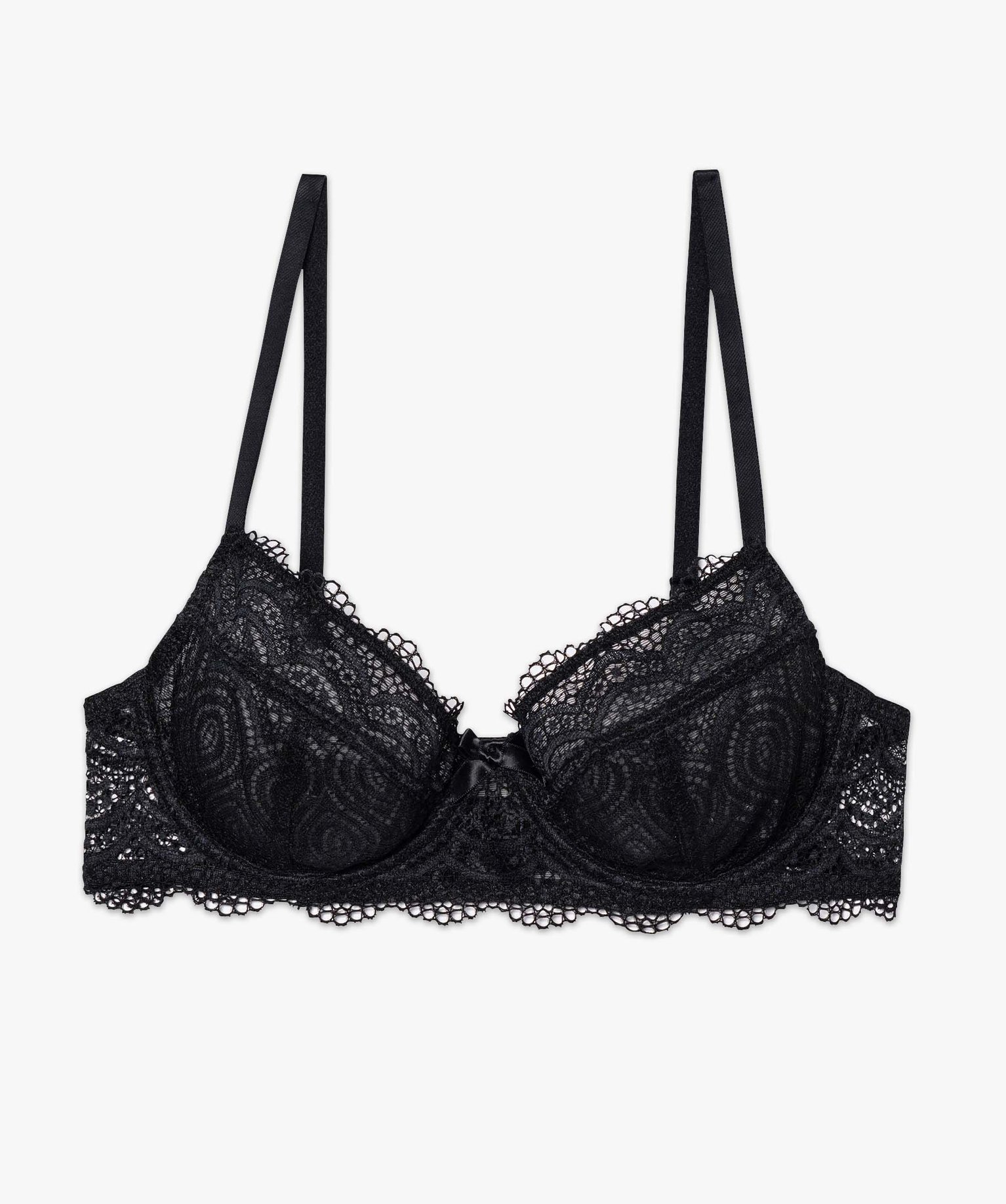 Soutien-gorge forme corbeille en dentelle femme noir | GEMO
