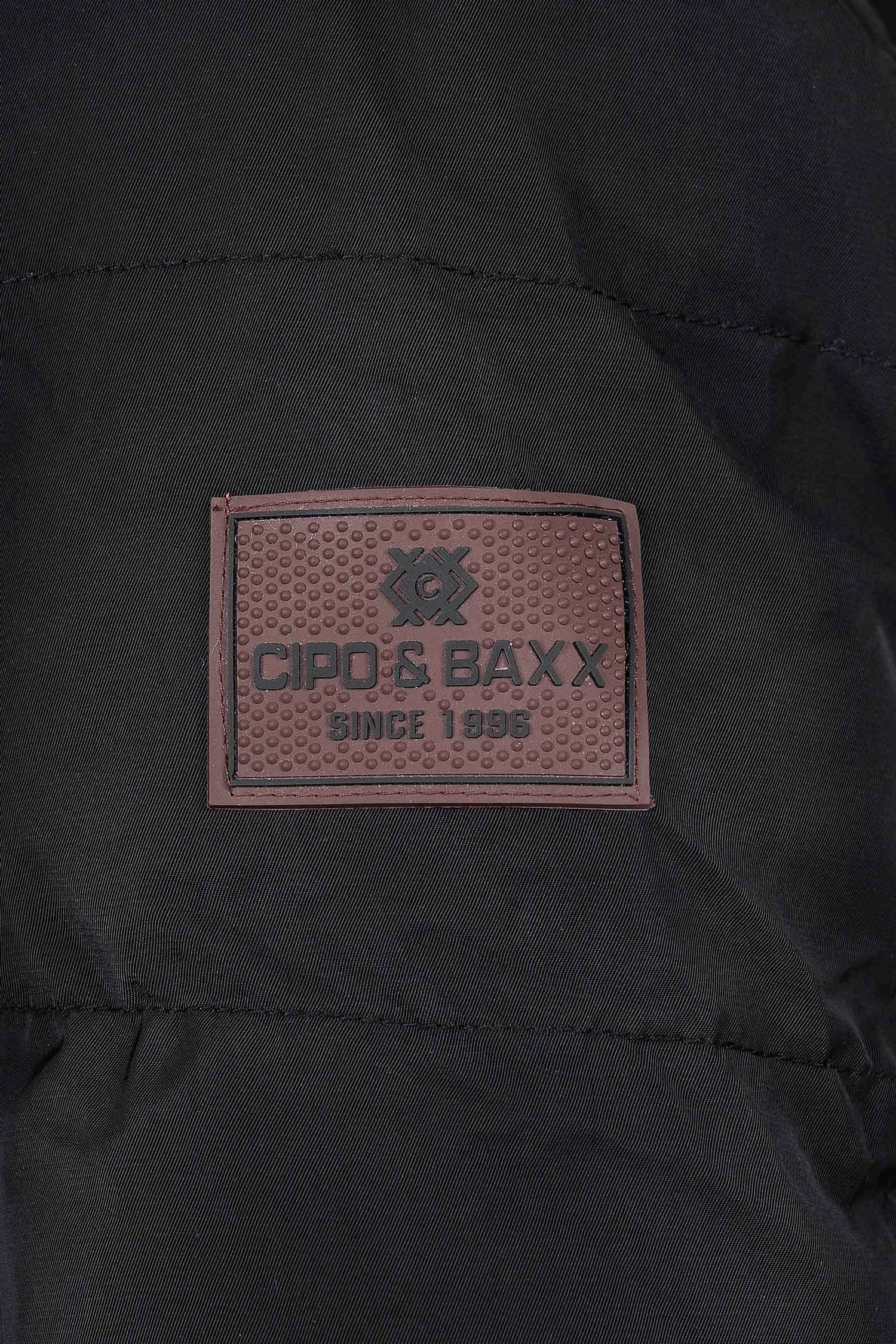 Cipo & Baxx Winterjacke Elegante Jacke BA-CM153 (1-St) mit abnehmbarer Kapuze