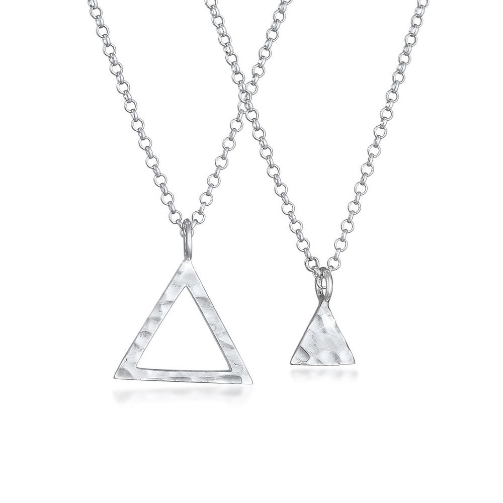 Elli Elli Collier Femmes Partner Collier Pendentif Triangle Geo Minimal en argent ster collier