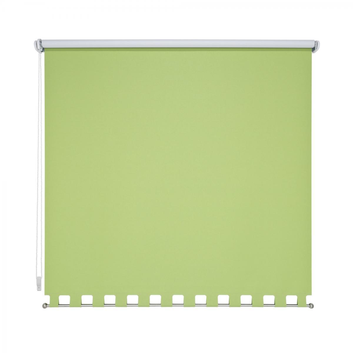 Bella Casa Seitenzugrollo Kettenzugrollo Volantrollo Rollo Eckig Verdunklung 112 x 180 cm grün für Fenster