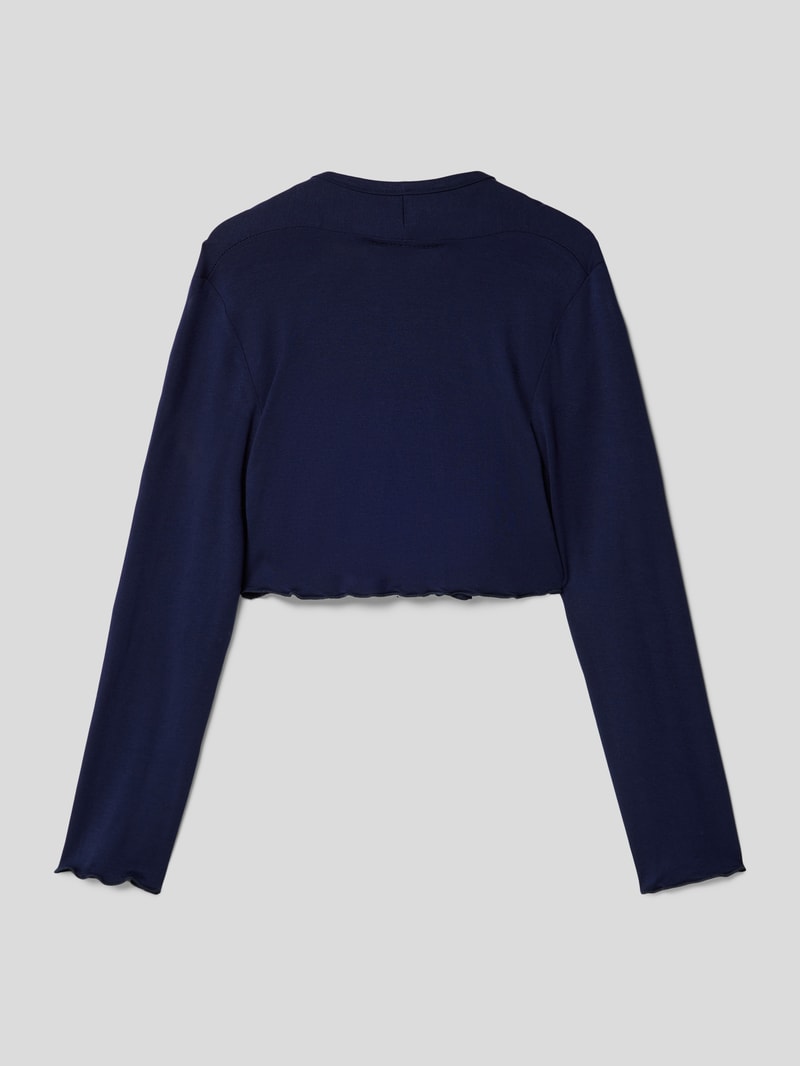 Bolero mit Muschelsaum in marineblau
