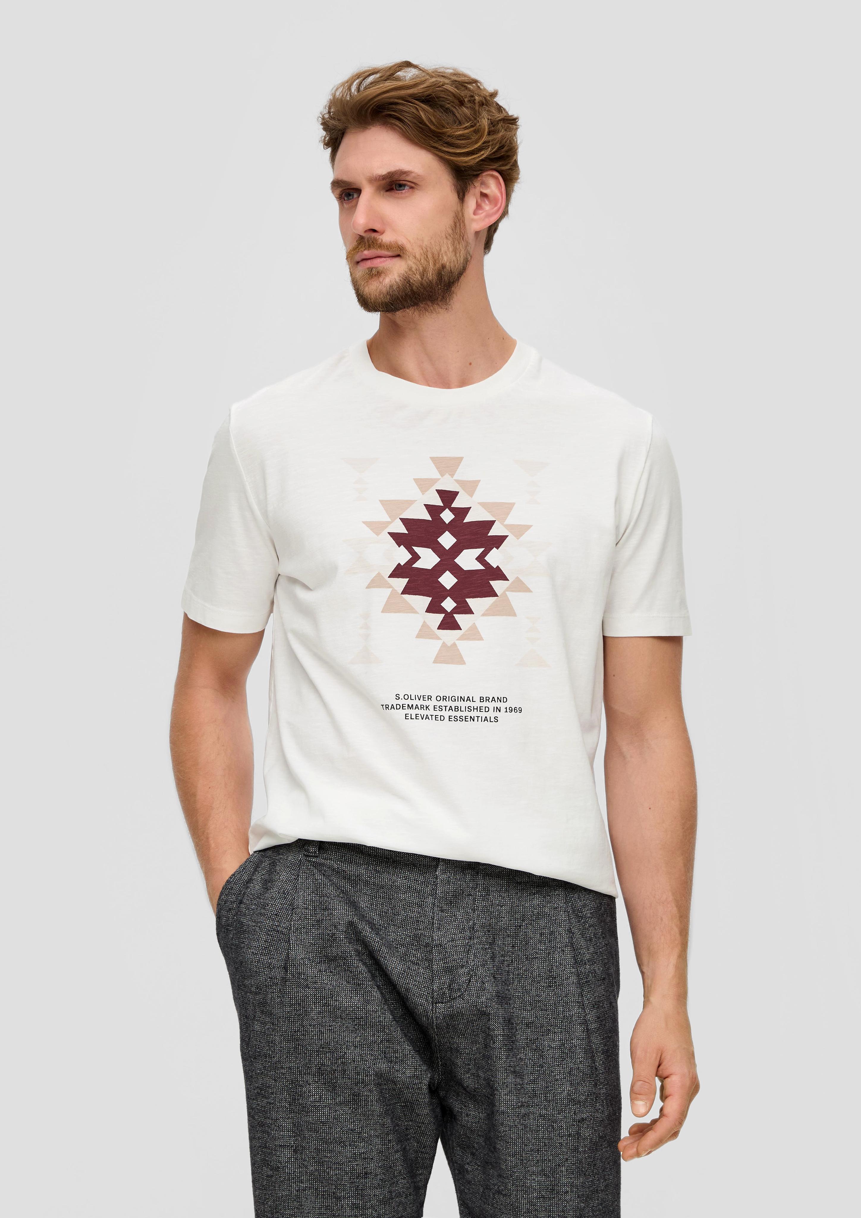 T-Shirt mit Flammgarnstruktur  2138667-01D1