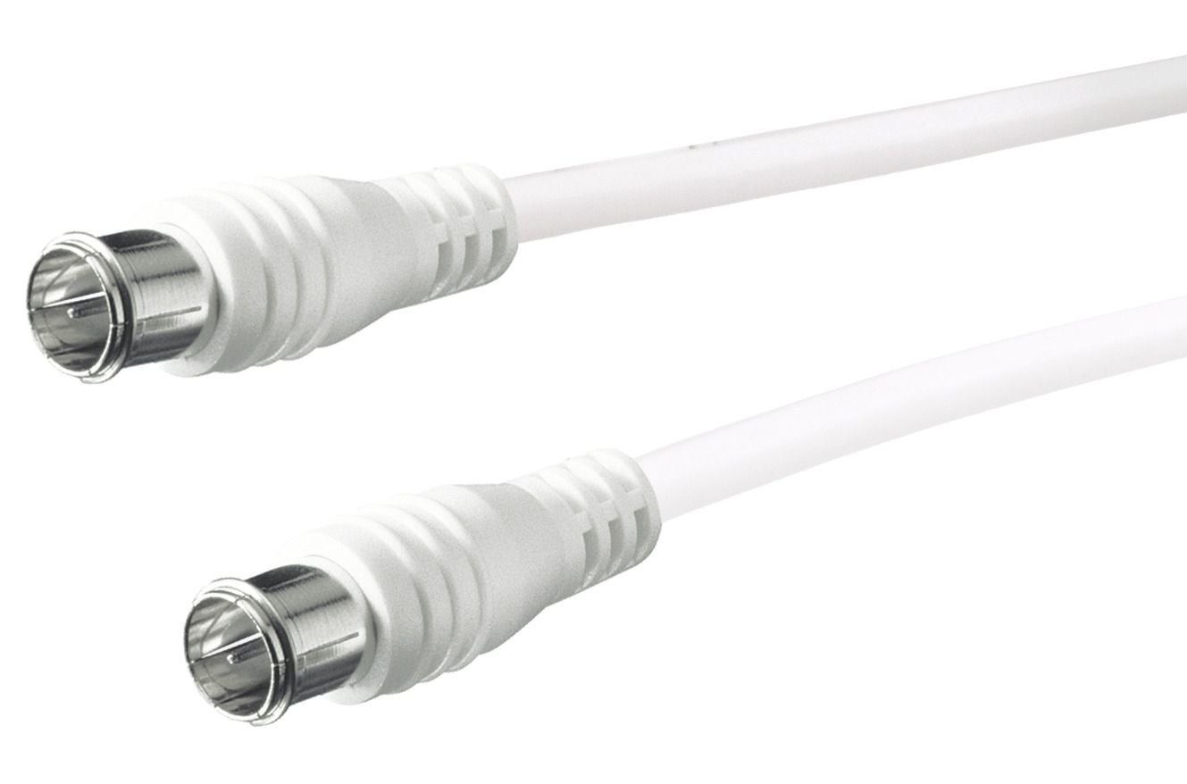 Schwaiger KVCQ30 3 Meter Weißes Koaxialkabel mit Schnellkupplung