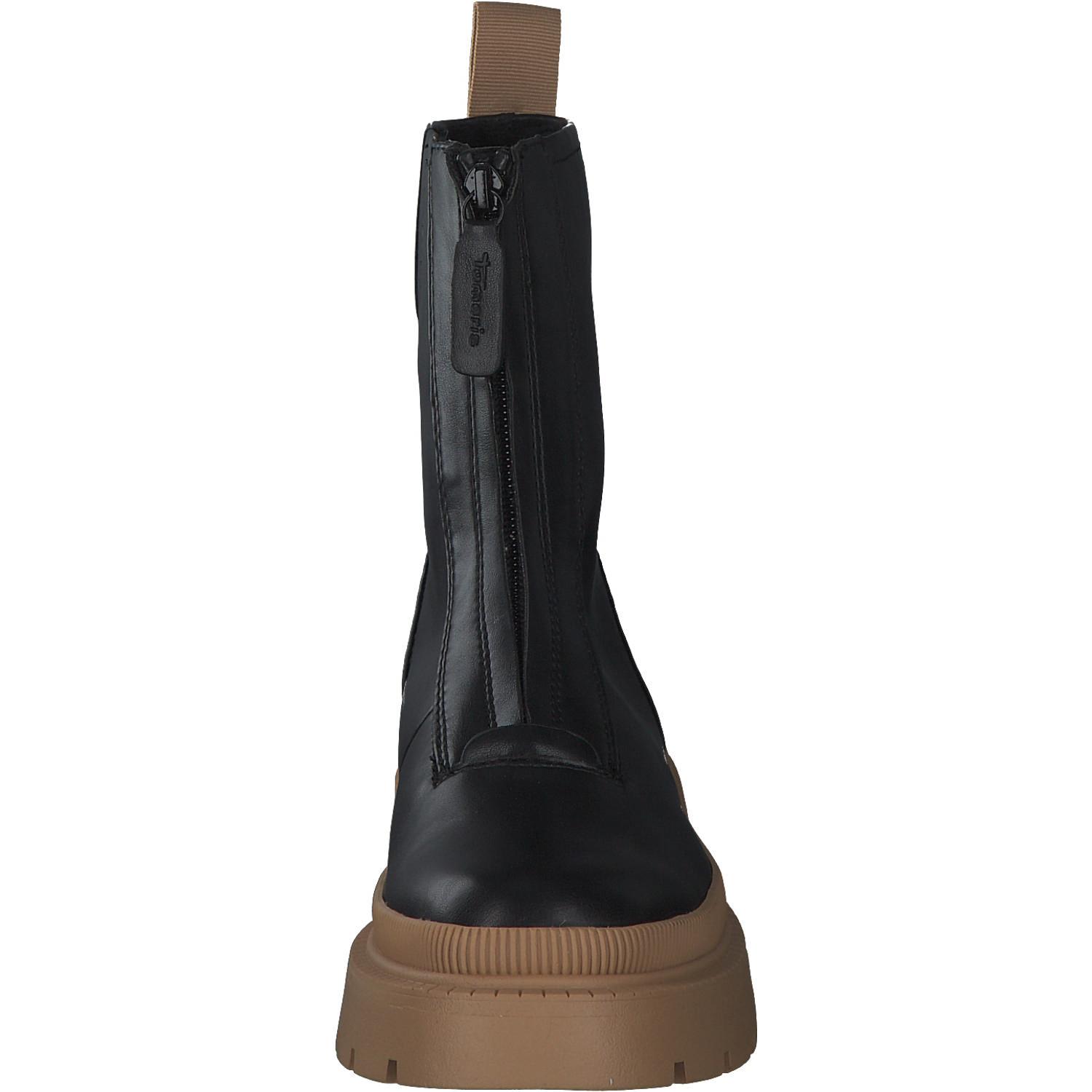 Tamaris 25406, Klassische Stiefeletten, Damen, BLACK/CAMEL
