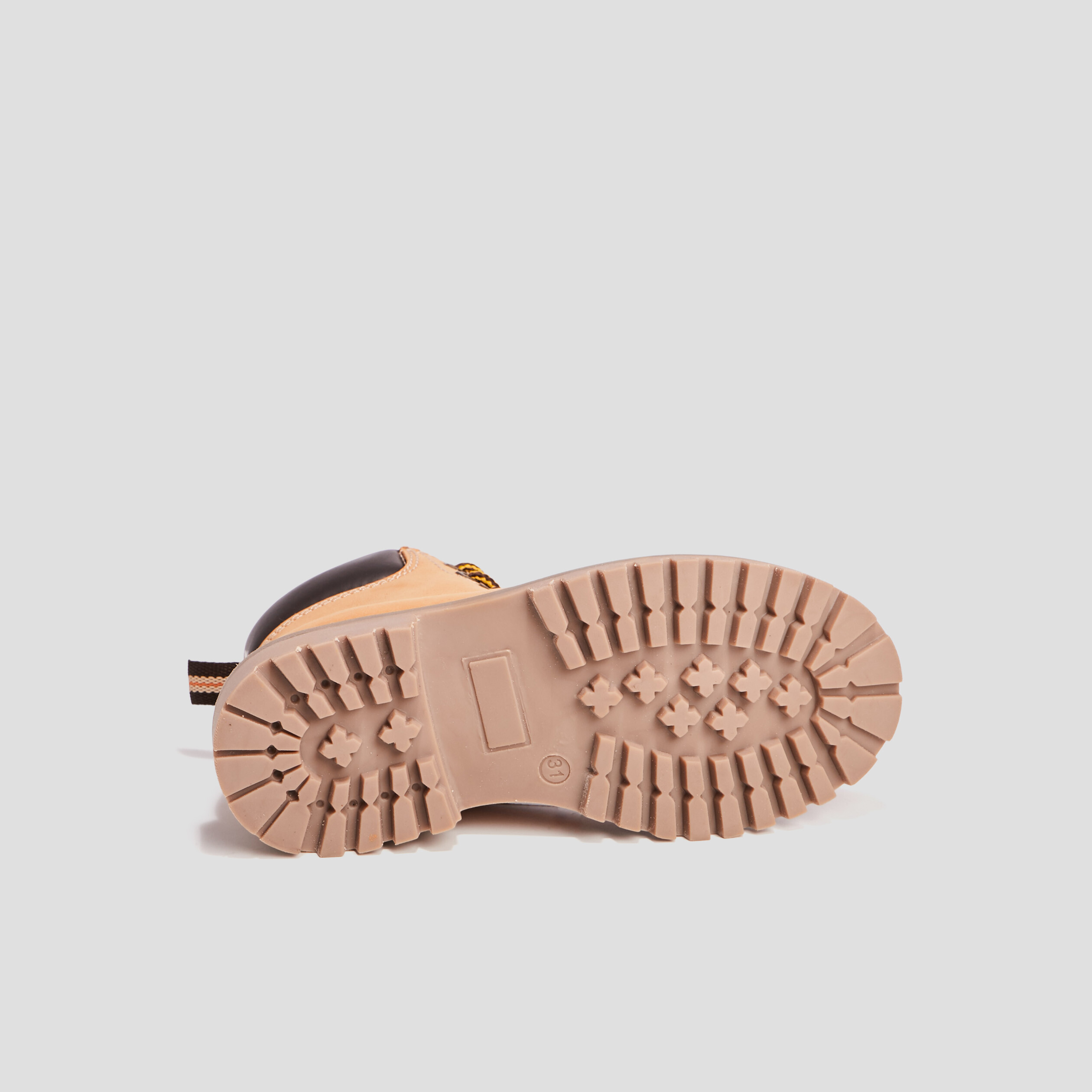 Bottines fourrées en cuir camel garçon | La Halle