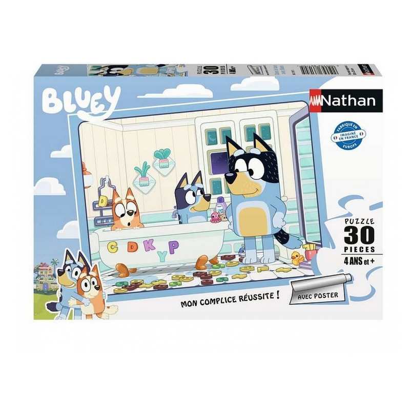 Puzzle Dans le bain de Bluey 30 pièces