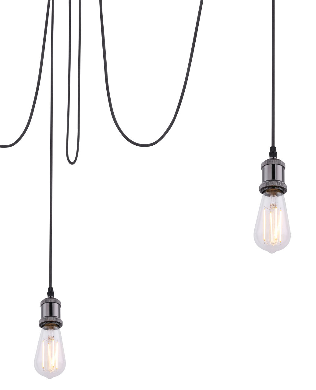 Globo Lighting - OLIVER - Hängeleuchte Metall schwarz, 3x E27