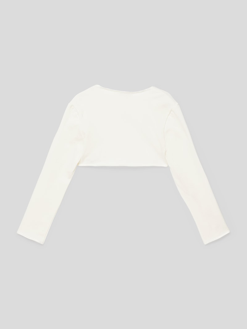 Bolero mit floralem Detail in ecru