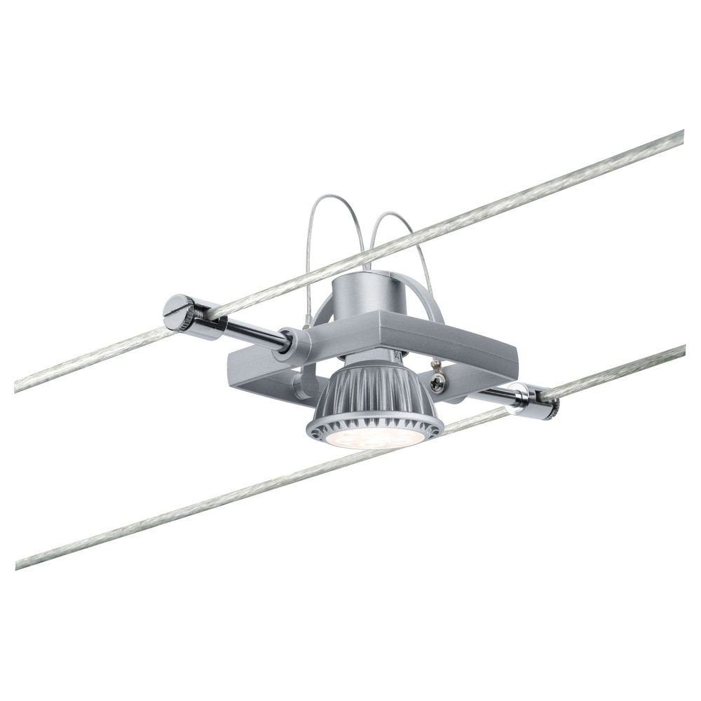 Paulmann Deckenleuchte Seilsystem Mac II in chrom-matt GU5,3 Spot, keine Angabe, Leuchtmittel enthalten: Nein, warmweiss, Seilsystem