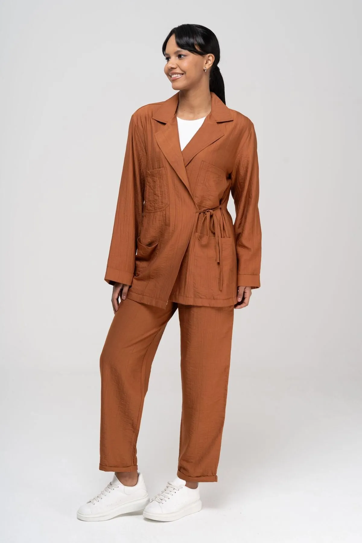 Olcay  Zweiteiler - Braun - Relaxed Fit