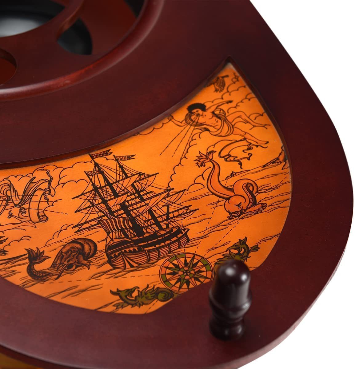 COSTWAY Weinregal Flaschenregal, Mit 3 Rollen, mit Tischplatte