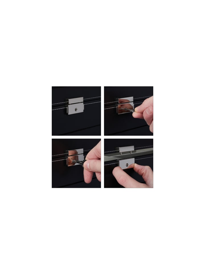 relaxdays Brillenbox in Schwarz - (B)33,5 x (H)15,5 x (T)19,5 cm günstig kaufen onesize