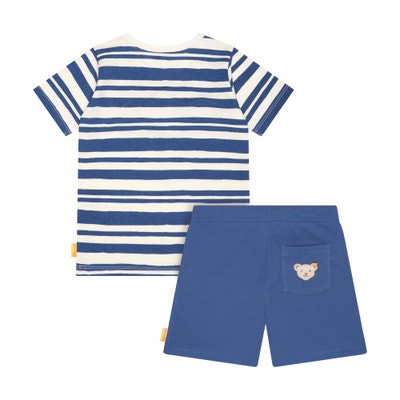 Set Shorts + T-Shirt, mittelblau für Jungs