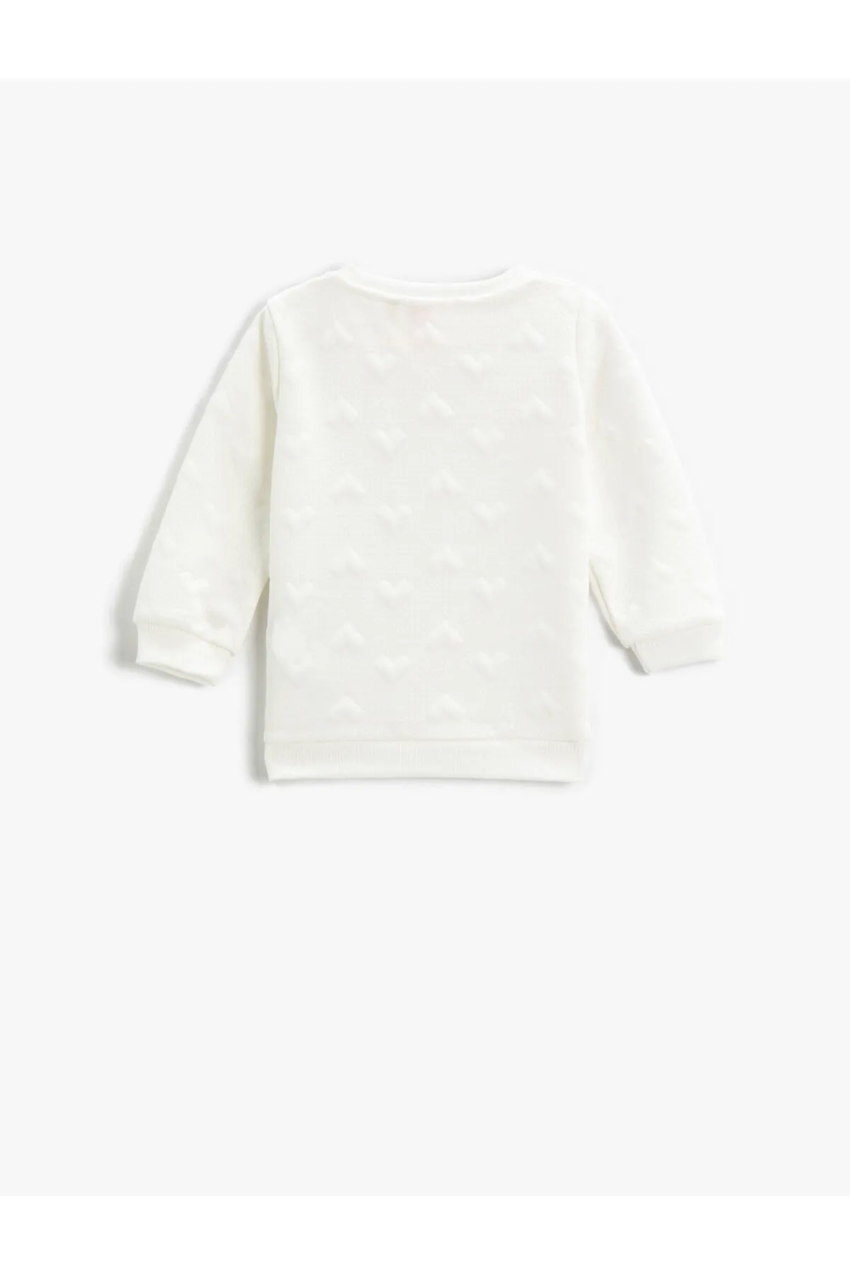 Koton  Basic-Sweatshirt mit Struktur, Rundhalsausschnitt und langen Ärmeln