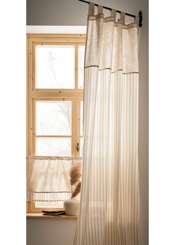 Bio Baumwoll Vorhang mit Druck (1er Pack)