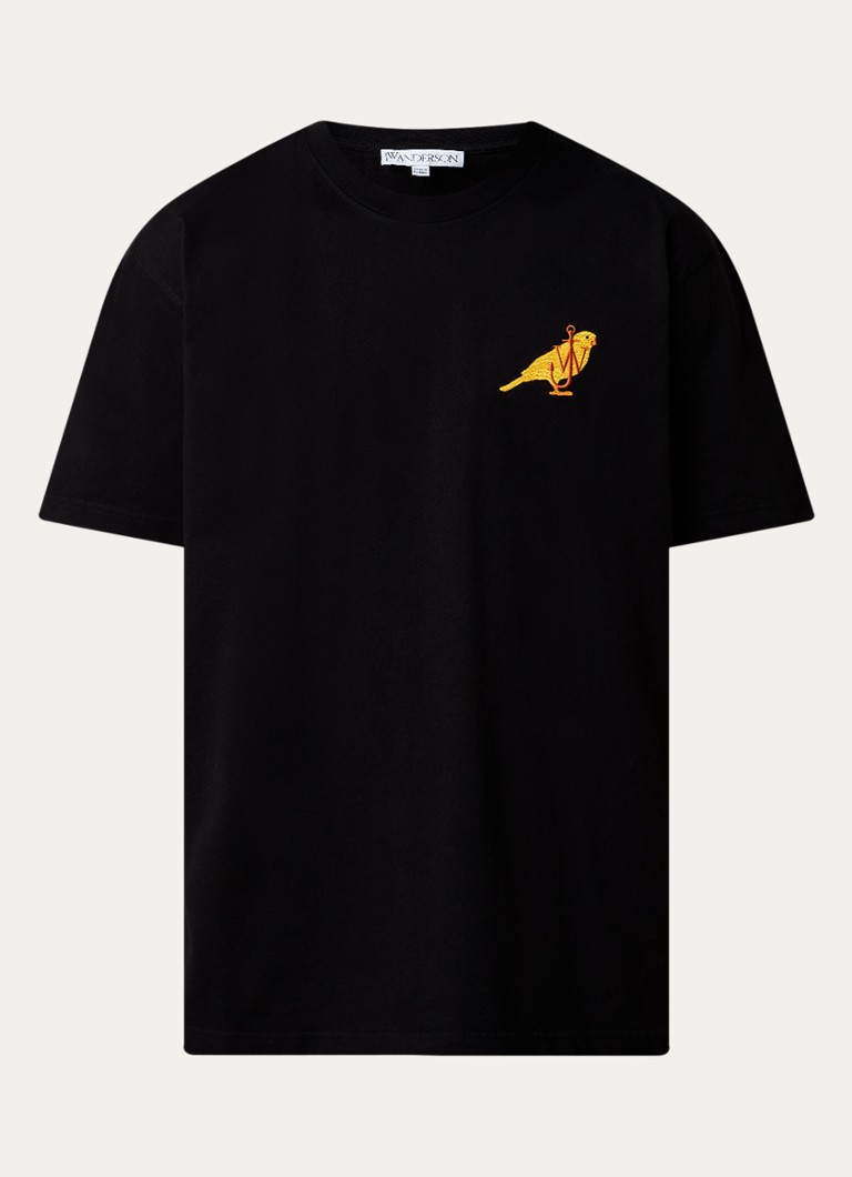 JW Anderson Canary T-shirt made of organic cotton with logo embroidery