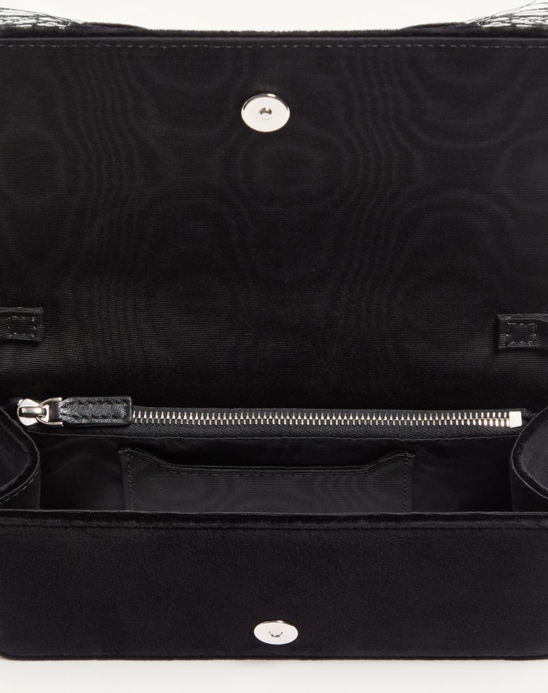 Mini bolsa de ombro de veludo exclusiva VLogo