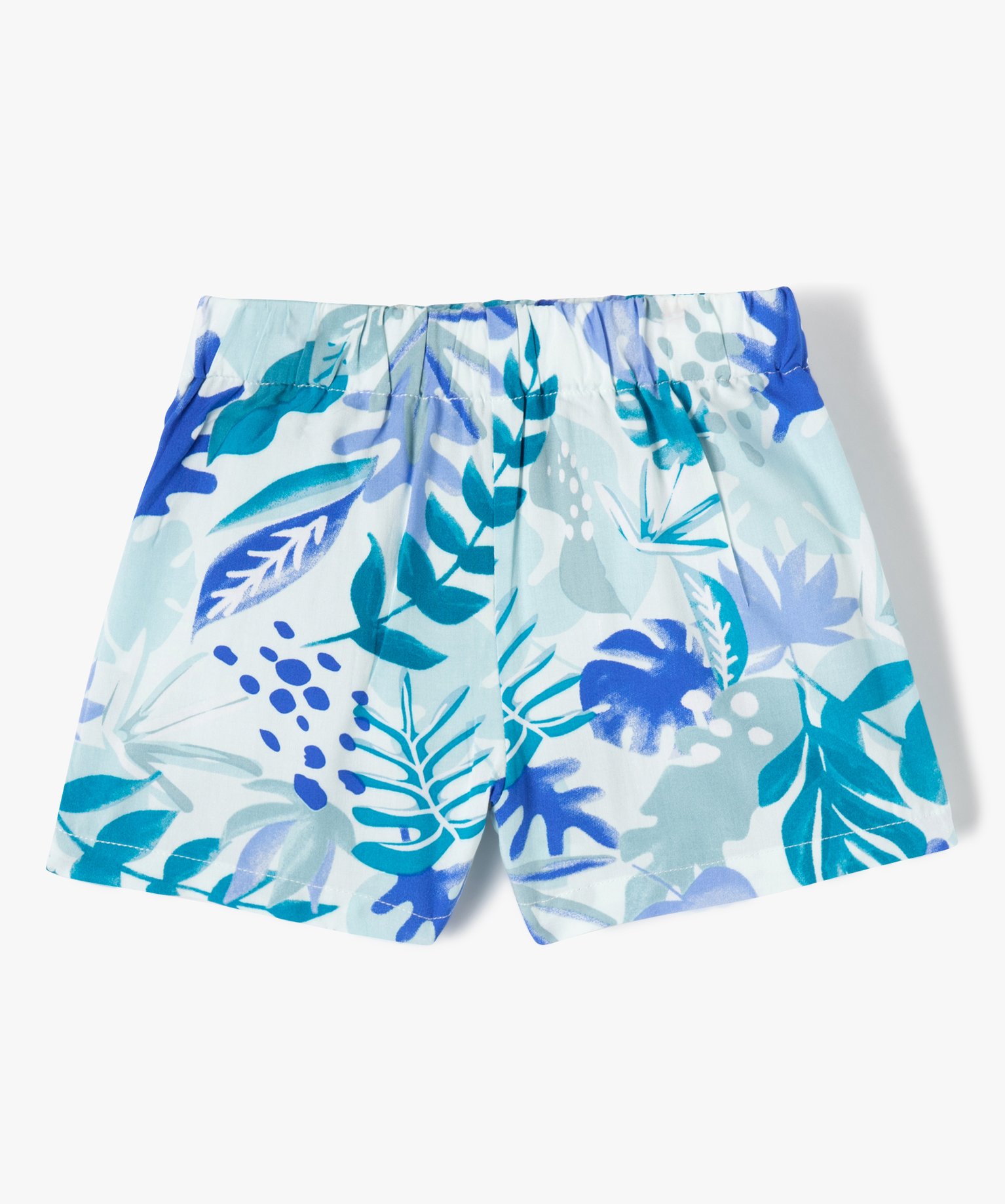 Short bébé fille à pans en viscose imprimé multicolore | GEMO