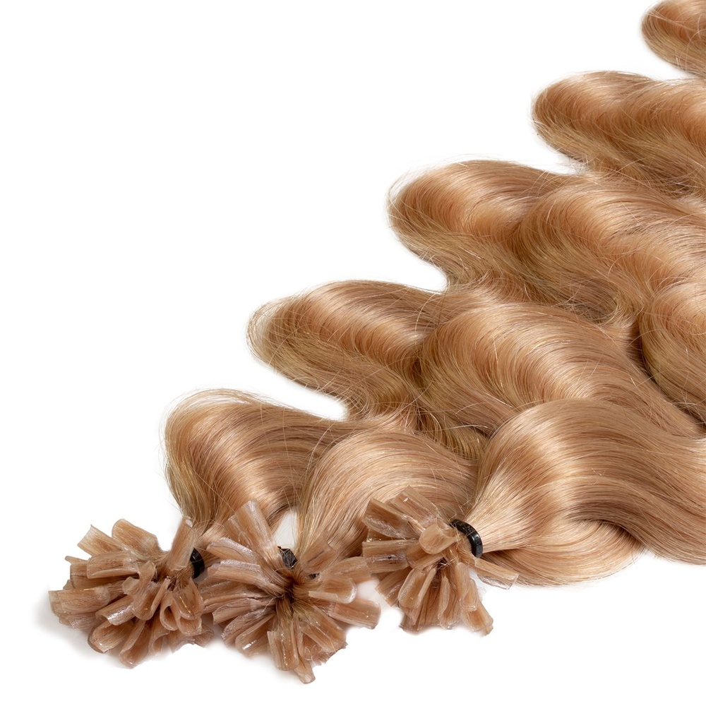hair2heart Extensions à chaud Bonding Premium cheveux naturels #27 Blond doré foncé 0.5g extensions