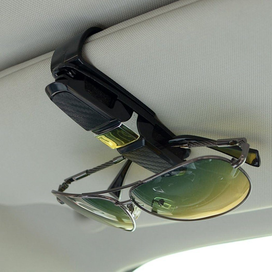 TUABUR Brillenetui 2er-Pack Auto-Visier-Brillenhalter, Sonnenbrillen-Brillen mit Clip