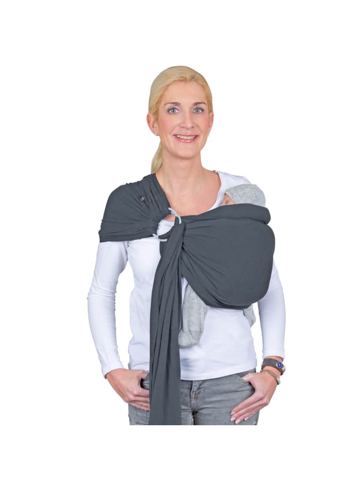 Hoppediz Babytragetuch Ring-Sling ultraleicht in Hamburg stone günstig kaufen 70 x 200 cm