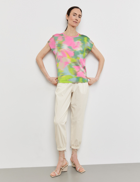 Kurzarmshirt mit Material-Patch