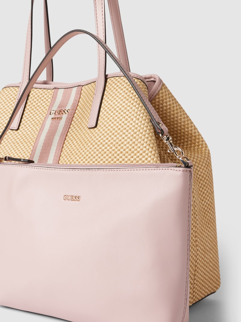 Shopper in Flecht-Optik Modell 'VIKKY LARGE TOTE' in rosé