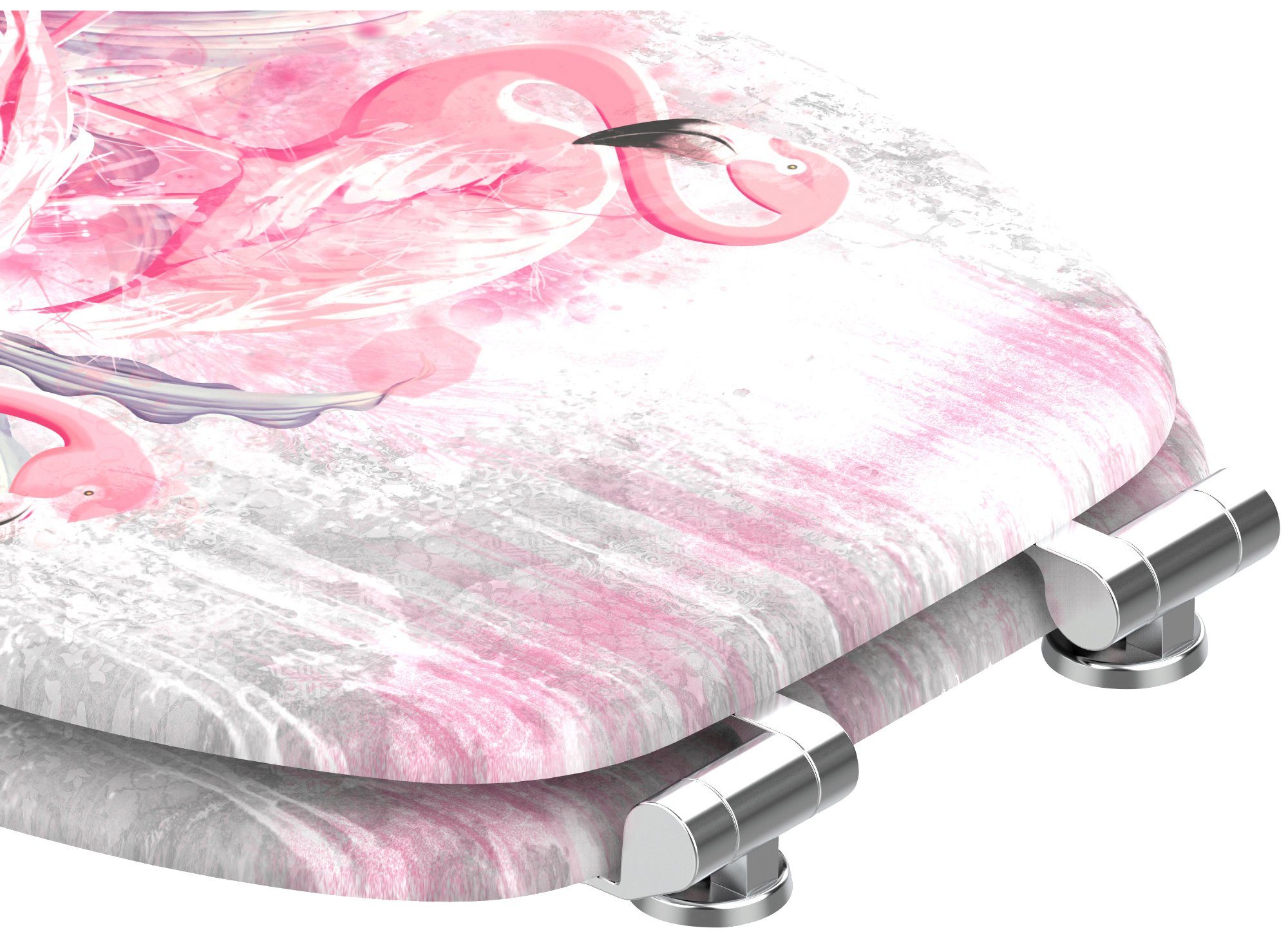 Sanilo WC-Sitz Flamingo, mit Absenkautomatik, BxL: 37,7 x 42,0 - 47,0 cm