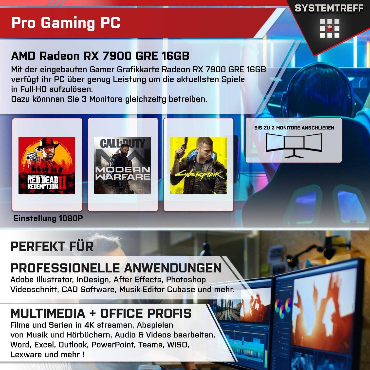 SYSTEMTREFF Gaming-PC-Komplettsystem (24