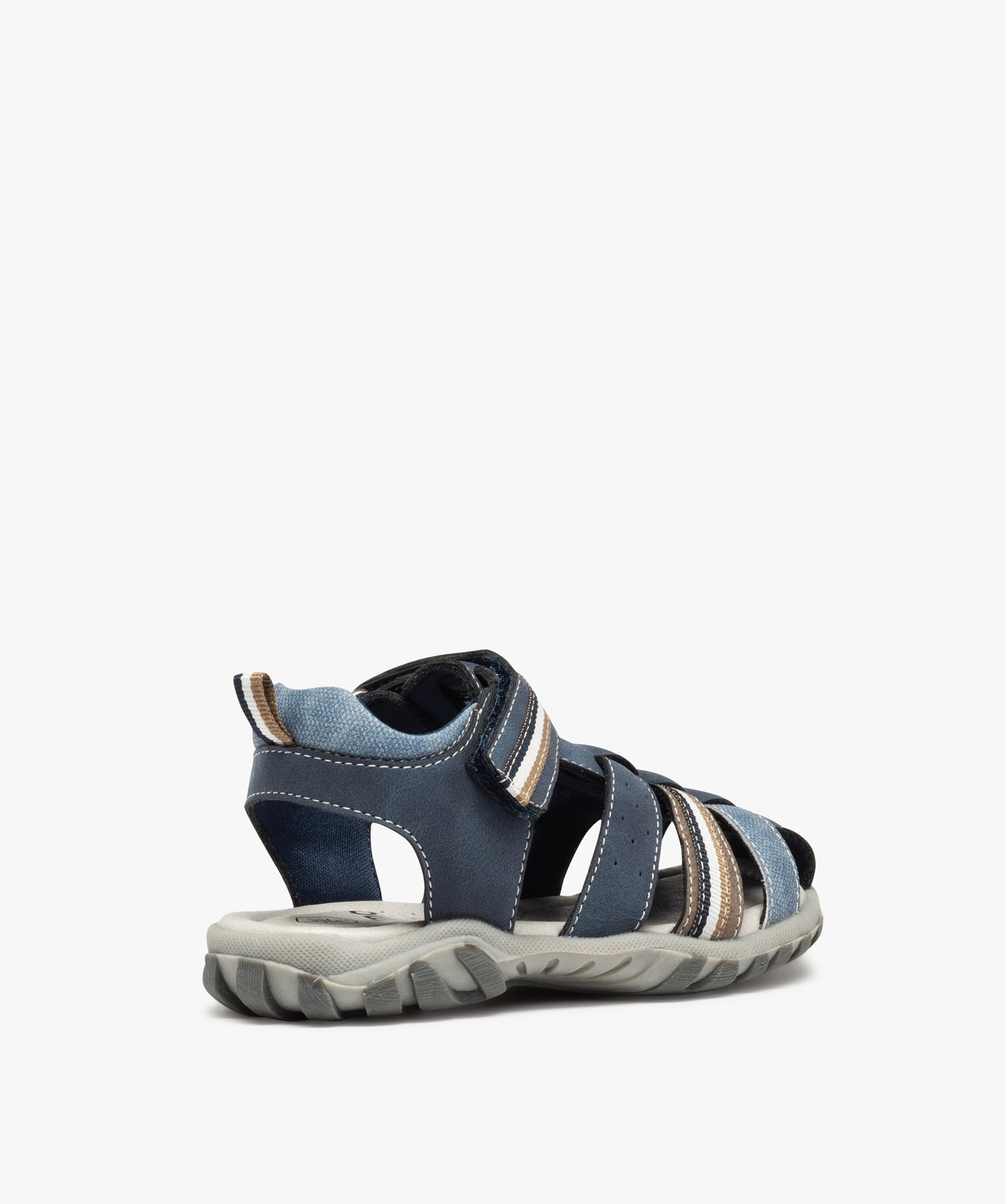 Sandales Garçon multi-brides fermeture scratch bleu | GEMO