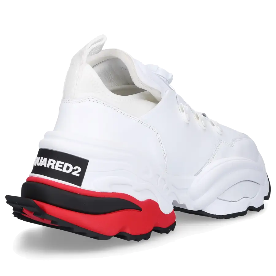 Dsquared2 - Sneaker low THE ROLLING GIANT Kalbsleder Neopren Logo weiß - weiß