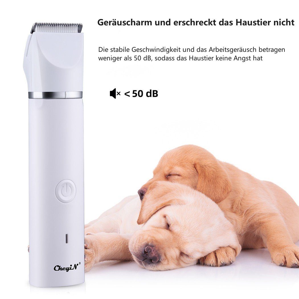 CkeyiN Hundeschermaschine 4 In 1 Elektrische Tierhaarschneidemaschine Rasierer Set, Für Hunde und Katze